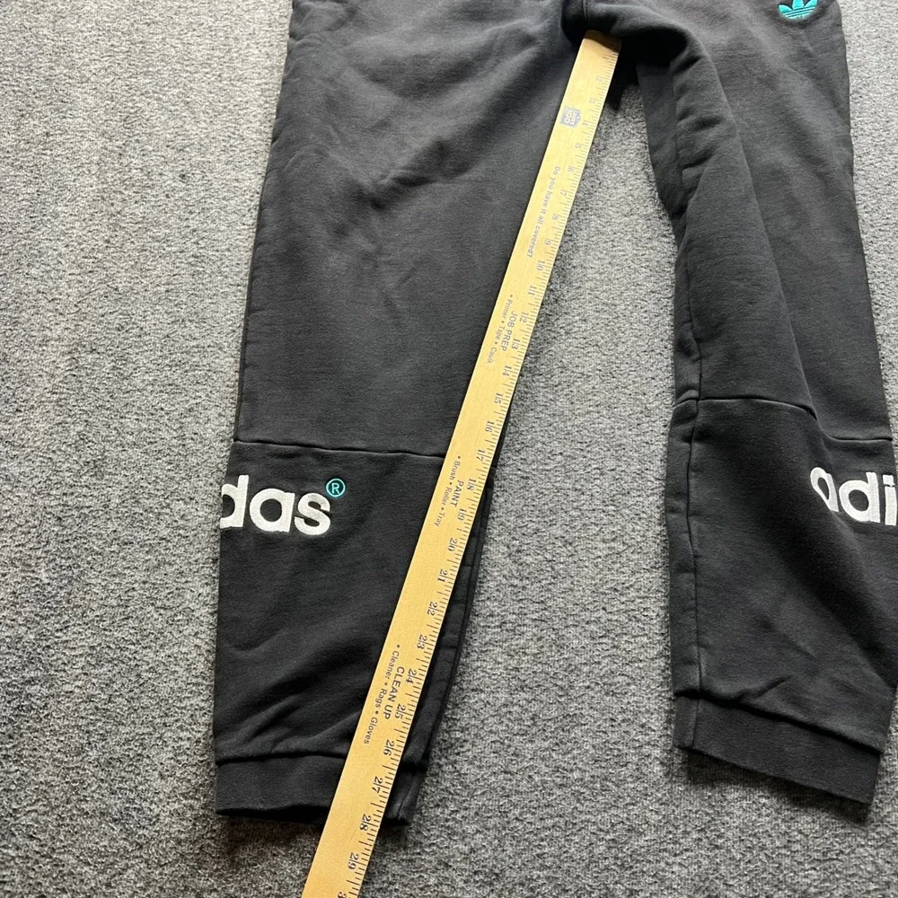 Adidas Originals Sweatpants Mens Large Black Trefoil Split Logo Joggers L - Picture 4 of 14